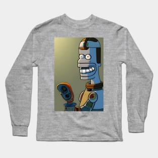 Strange smiling robot Long Sleeve T-Shirt